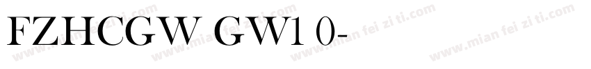 FZHCGW GW1 0字体转换